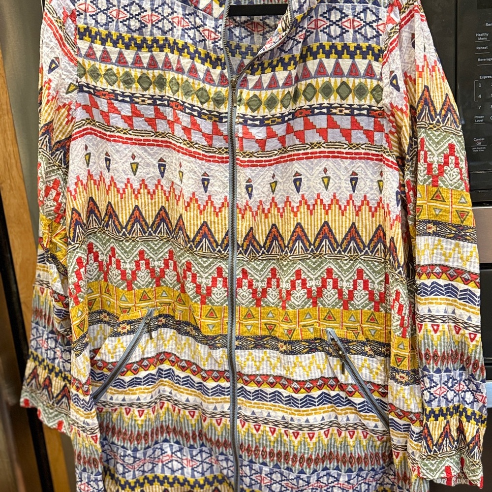 Multiples Multicolor Geometric Utility Shirt/Jacket - Picture 12 of 16